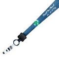 1/2" Recycled Color Match Lanyard w/ Strap Clip (Full Color Imprint)